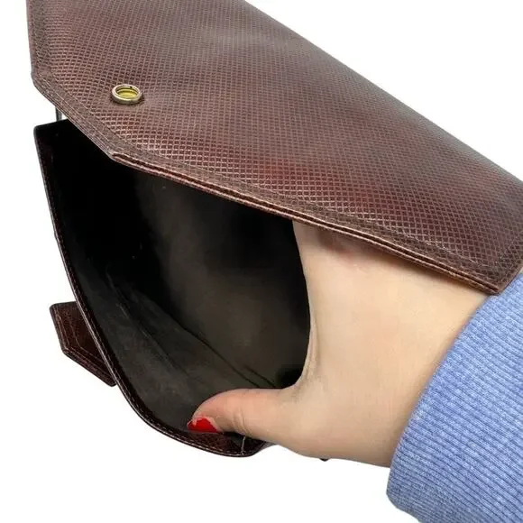 Bottega Veneta Vintage Leather Clutch – Brown & Maroon Two-Tone Bag - Picture 9 of 11